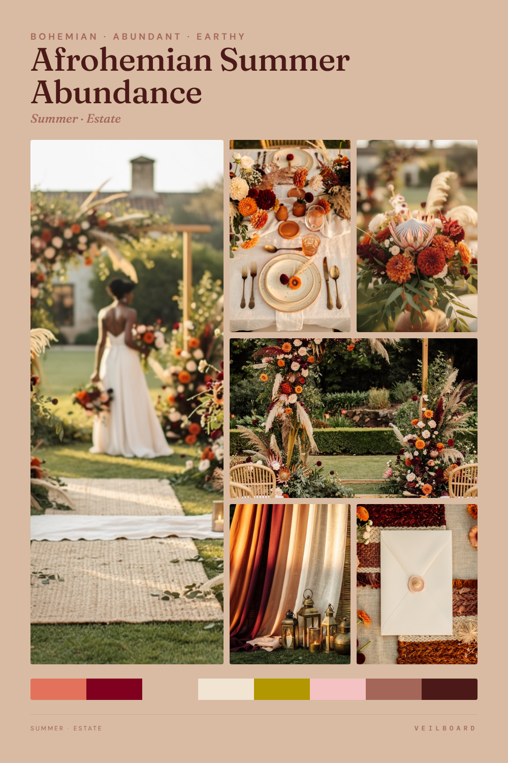 Afrohemian Summer Abundance moodboard