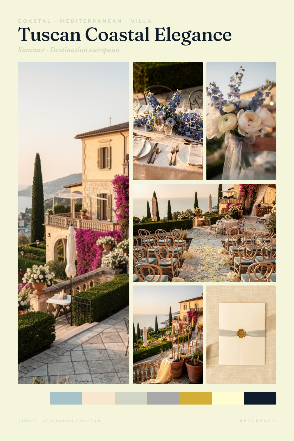 Tuscan Coastal Elegance moodboard