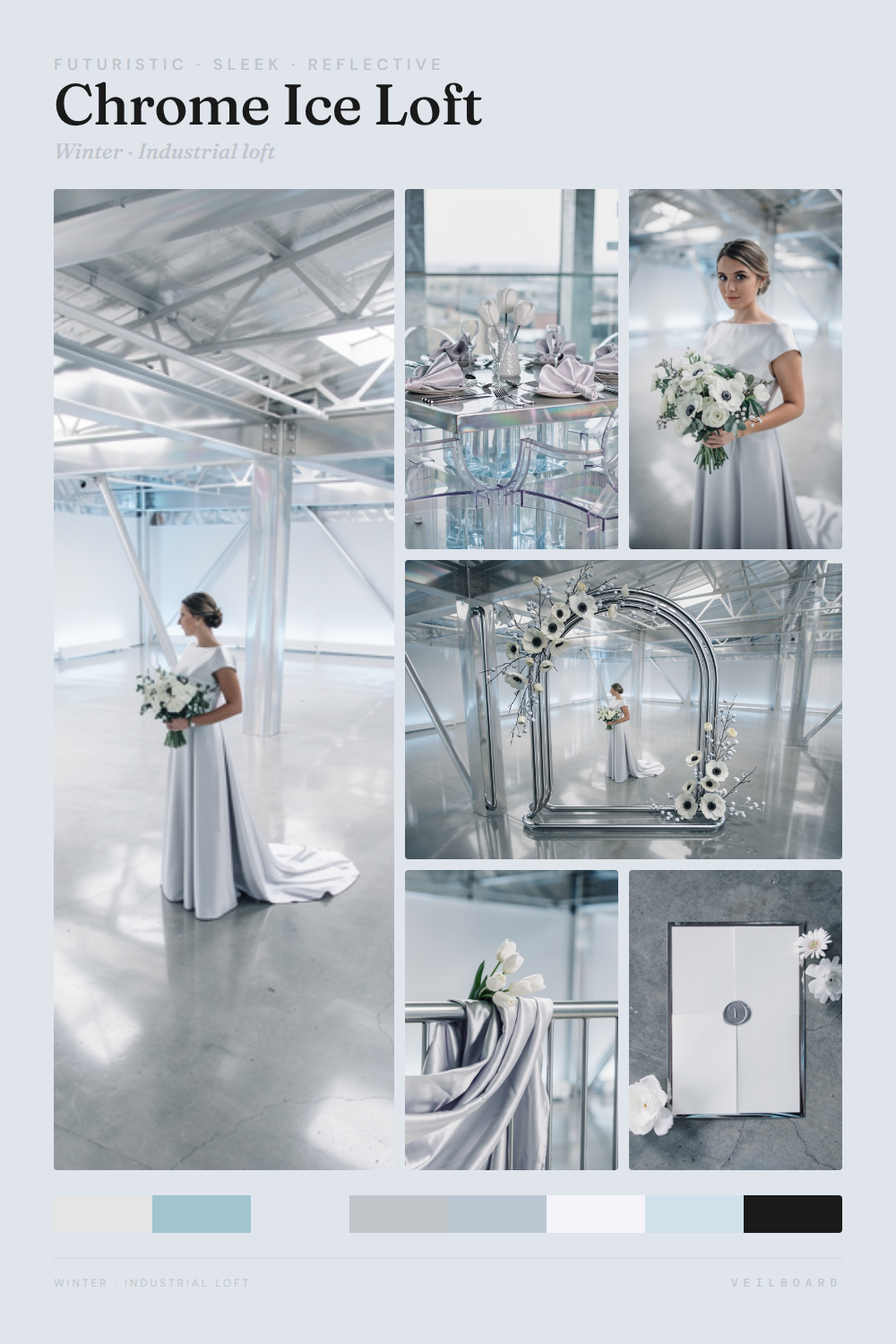 Chrome Ice Loft moodboard