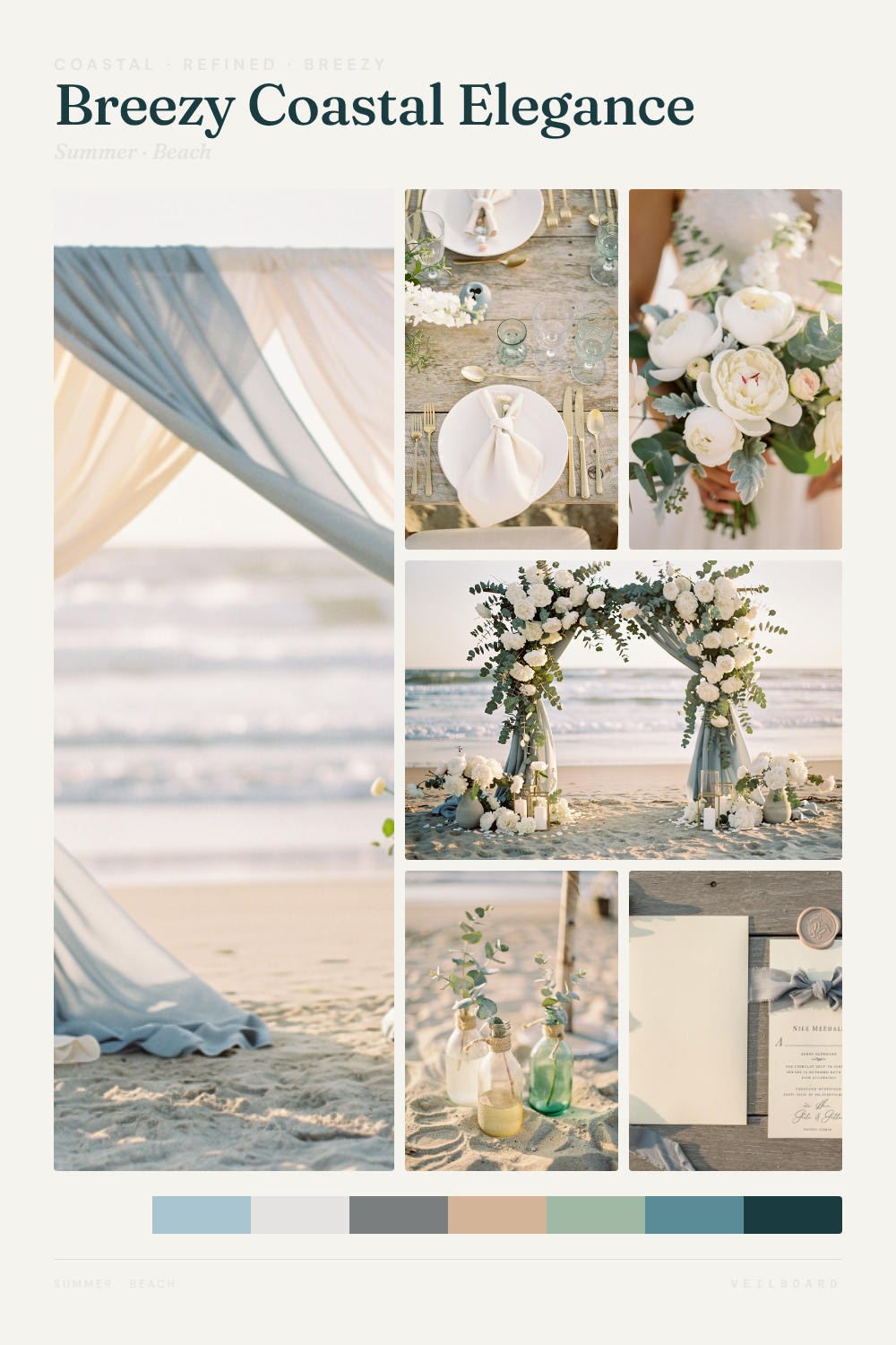 Breezy Coastal Elegance moodboard