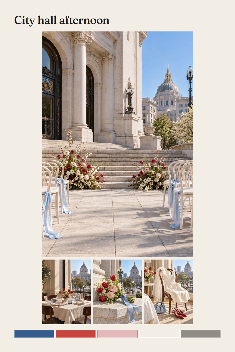 City hall afternoon moodboard