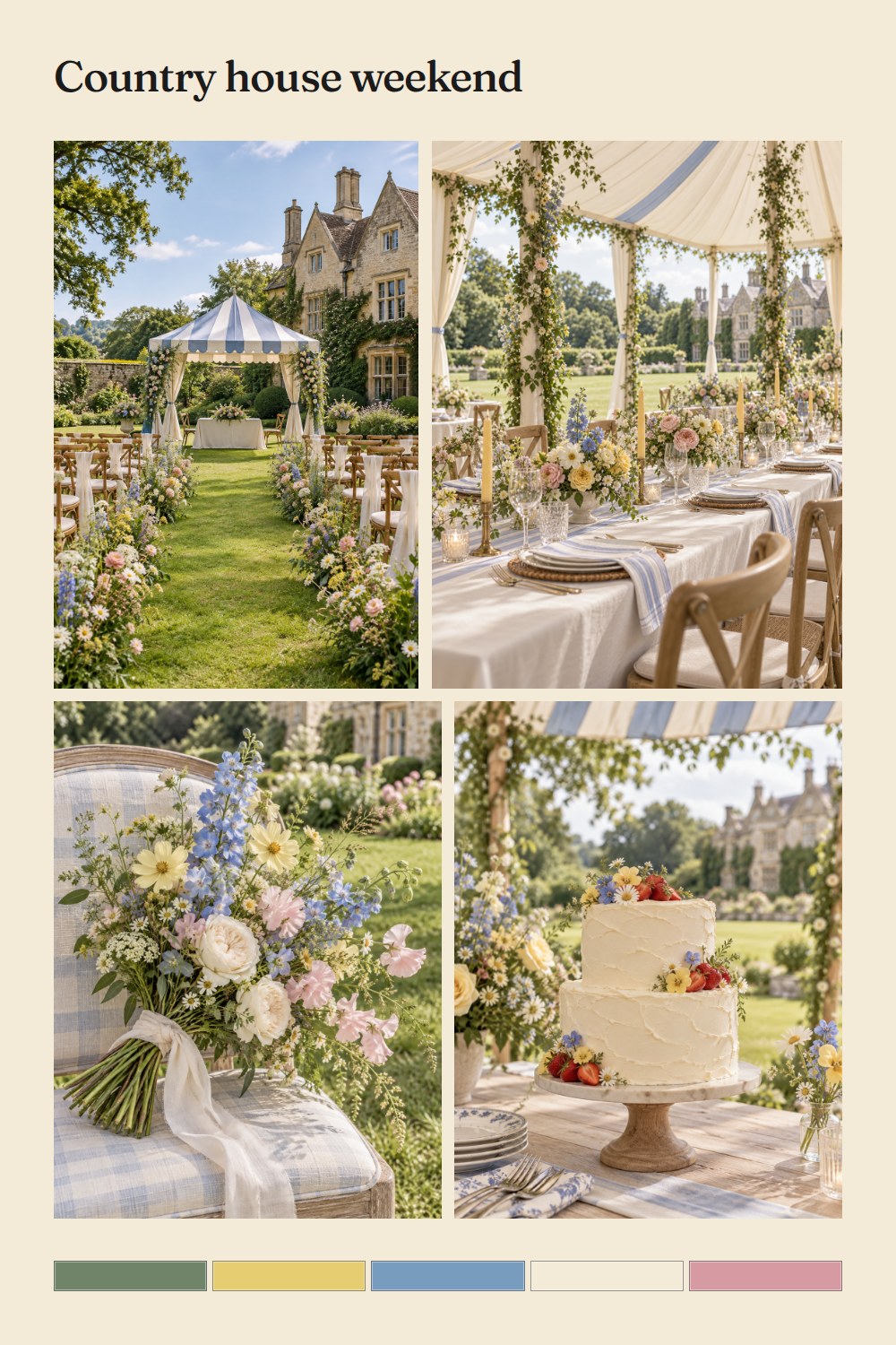 Country house weekend moodboard