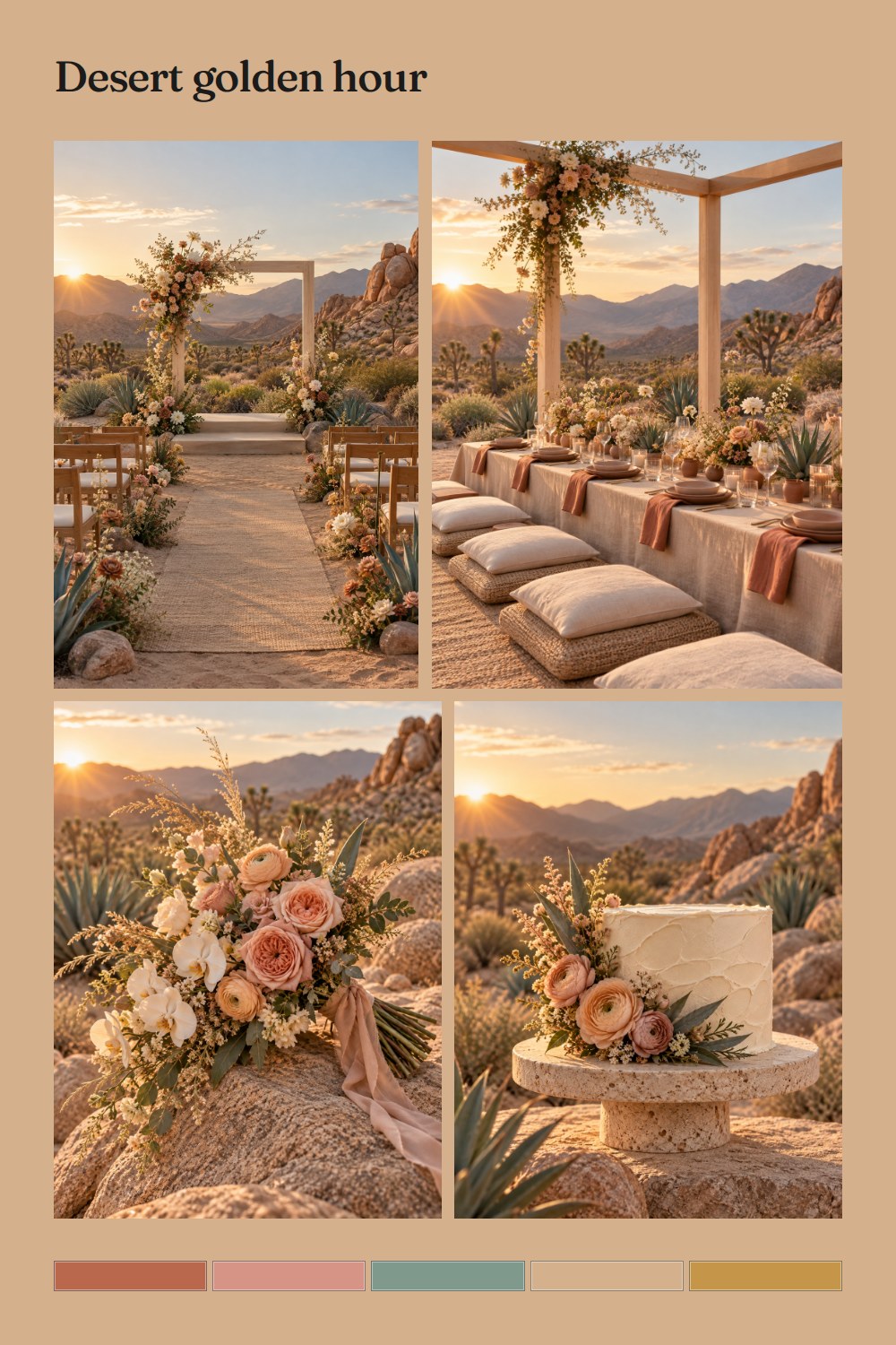 Desert golden hour moodboard