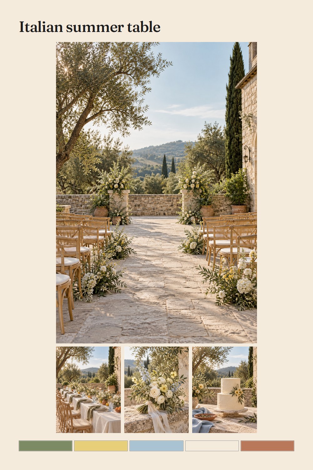 Italian summer table moodboard