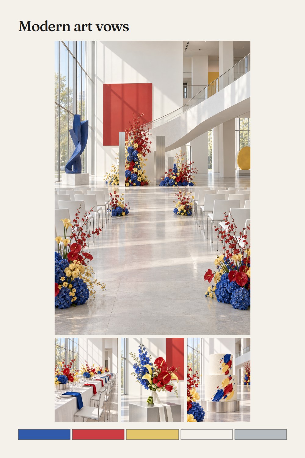 Modern art vows moodboard