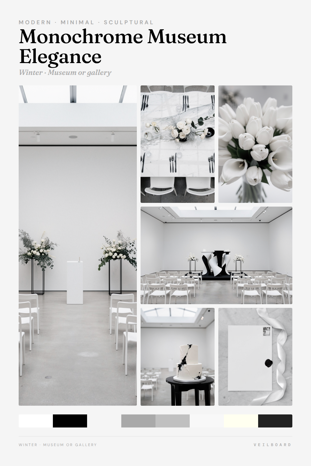 Monochrome Museum Elegance moodboard